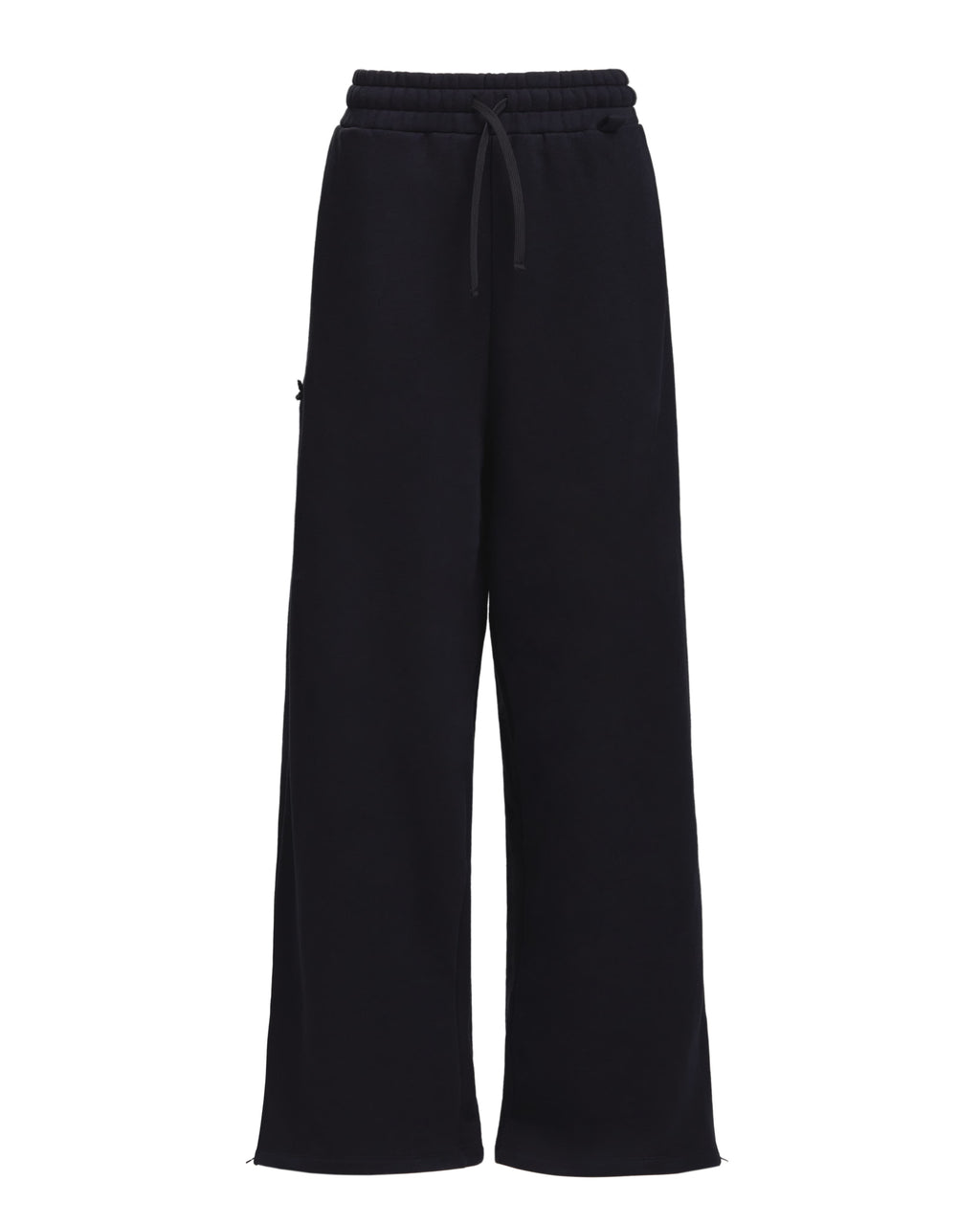 WOMENS ZIPPER SWEATPANTS - BLACK