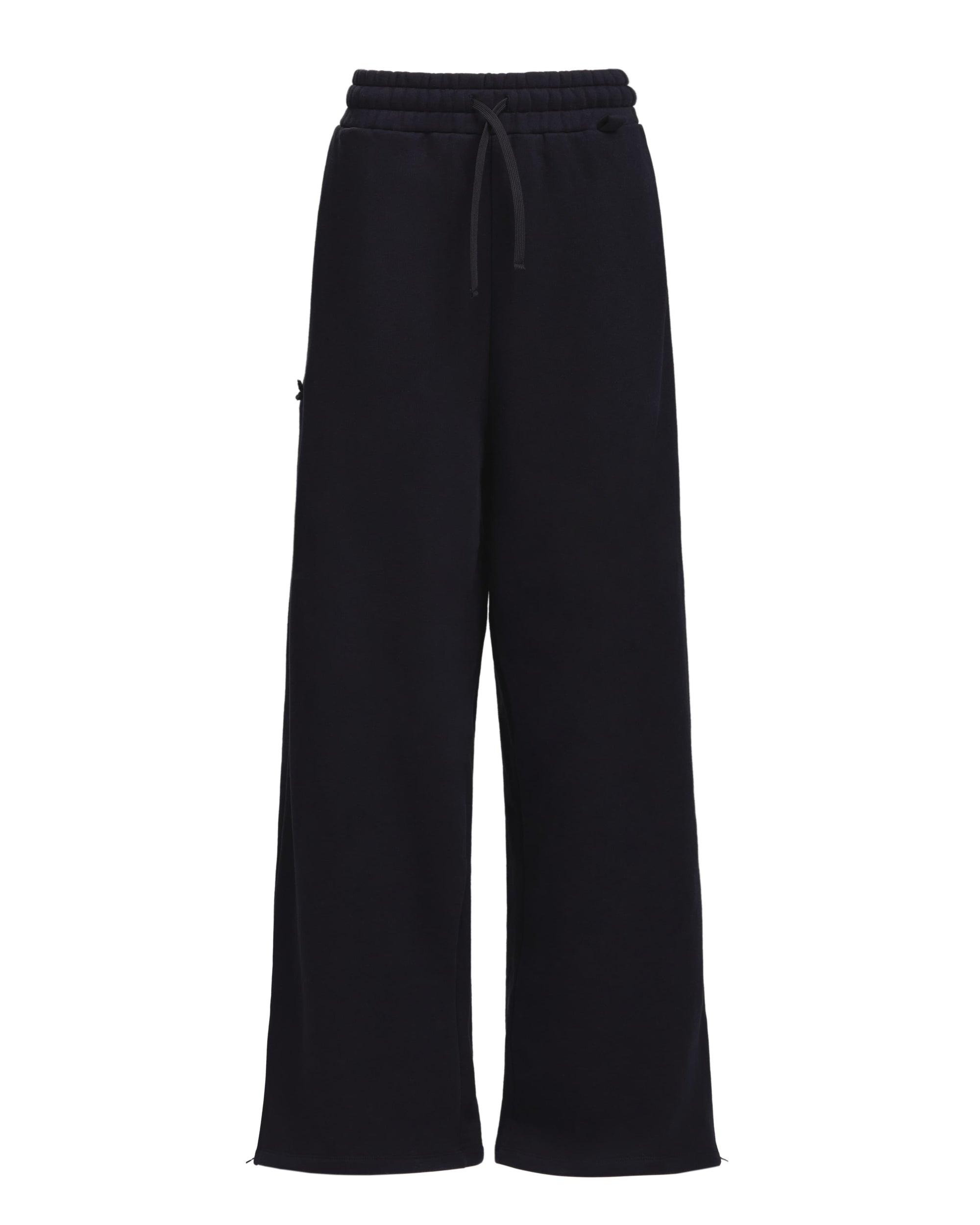 ZIPPER SWEATPANTS - BLACK