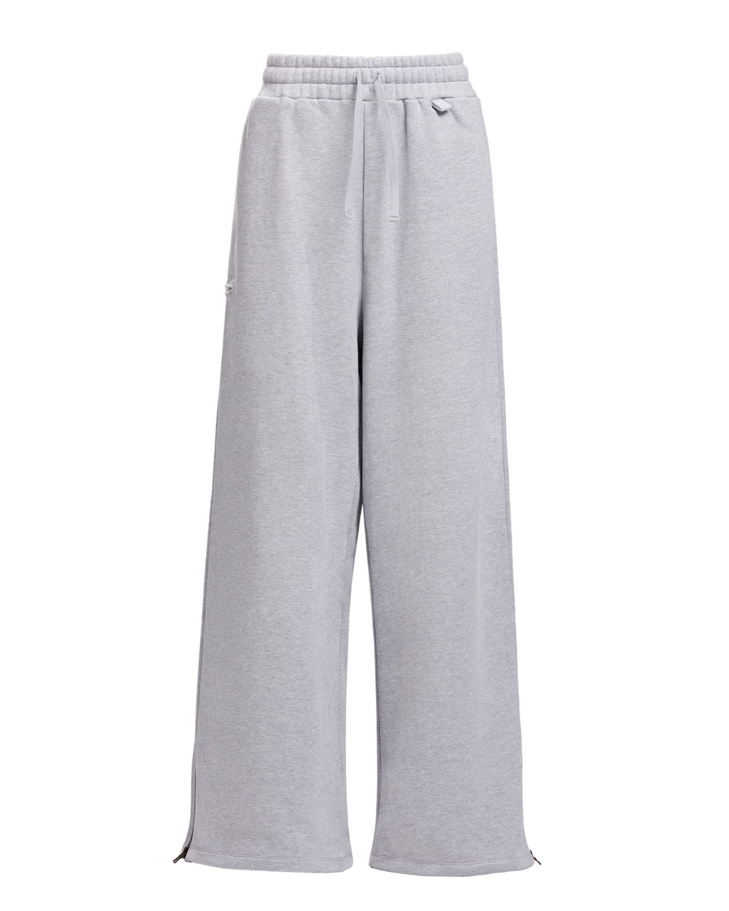 ZIPPER SWEATPANTS - HEATHER GREY
