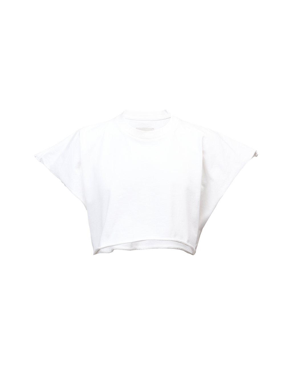 CROPPED FLAGSHIP TEE - WHITE