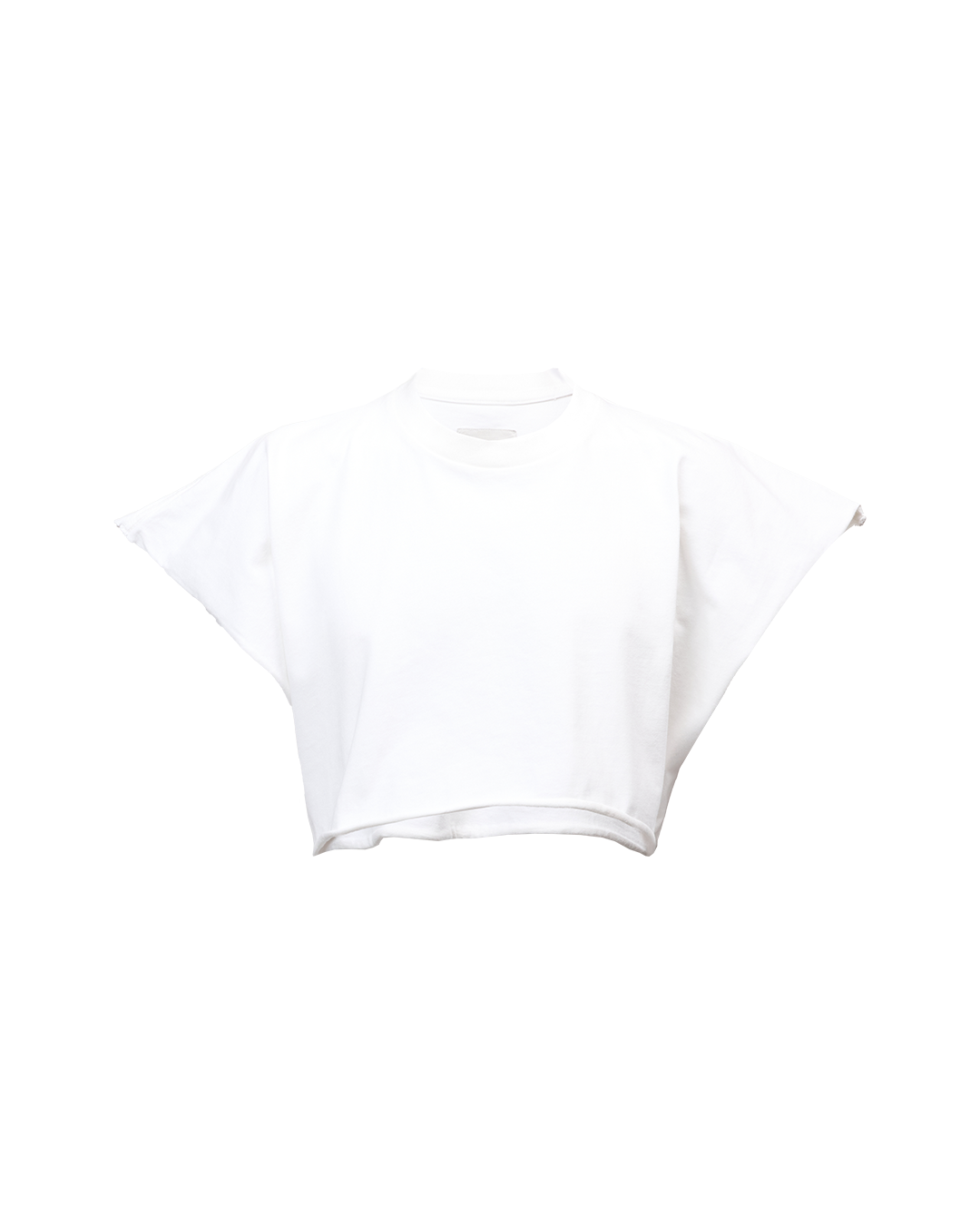 CROPPED FLAGSHIP TEE - WHITE
